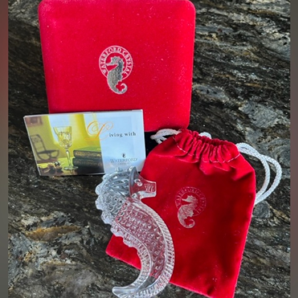 Brand New With Pouch And Box Waterford Crystal Paperweight